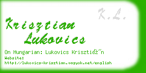 krisztian lukovics business card